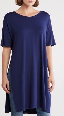 Patrizia Luca Side Slit Tunic Shirt in Navy at Nordstrom Rack, Size X-Small