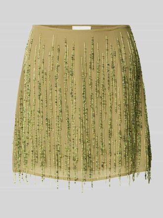 Topshop Minirock mit Perlen Modell RHEA in Hellgruen, Gr&ouml;&szlig;e 34