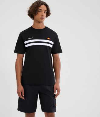 Ellesse T-Shirt ELLESSE VENIRE TEE, Herren, Gr. XXL, schwarz, wei&szlig;, Obermaterial: 100% Baumwolle, normal, Rundhals, Shirts T-Shirt