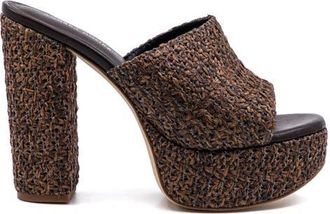Andrea Gomez Fabiola Raffia Platform in Brown at Nordstrom, Size 40.5