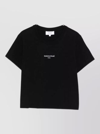 Maison Kitsun&eacute; logo cotton crew neck short sleeve t-shirt