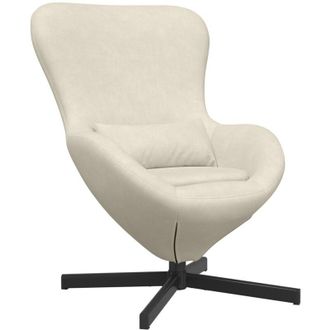 vidaXL Vidaxl - Sill&oacute;n Huevo Crema Terciopelo