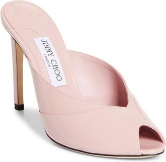 Jimmy Choo London Brigitte Peep Toe Mule in Rose at Nordstrom, Size 8.5Us