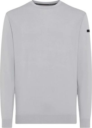 Roberto Ricci Design Ronde hals knit - Heren - Ronde hals truien - Grijs - S - Leer - Truien & Vesten