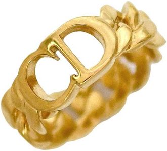 Dior Gold Plating Band Ring (Pre-Owned)