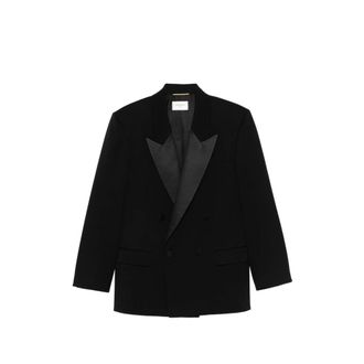 Saint Laurent Double-breasted Peak-lapel Blazer