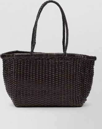 Dragon Diffusion weave small shoulder beach bag dual handles