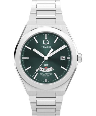Timex Q Timex Continental Heren Horloge Zilverkleurig TW2Y24800