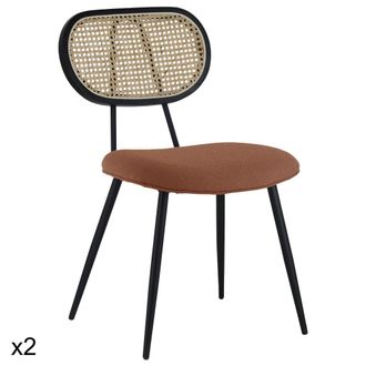 Happy Garden Lote de 2 sillas de rejilla color terracota