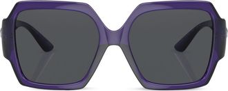 Versace oversized square-frame sunglasses - women - Acetate - 56 - Purple