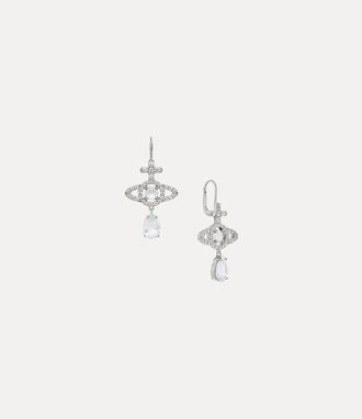 Vivienne Westwood Olympia Drop Earrings Silver Cubic Zirconia Women