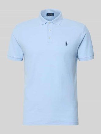 Polo Ralph Lauren Slim Fit Poloshirt aus reiner Baumwolle in Bleu, Gr&ouml;&szlig;e XXL