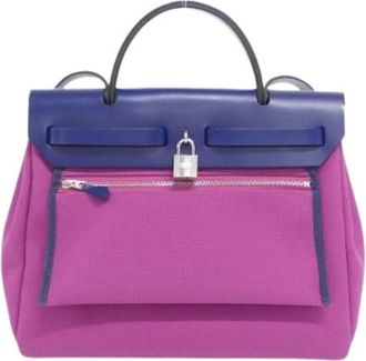 Herm&egrave;s Pre-owned Herbag Zip PM Canvas Vache Hunter Bag - - Pre-owned - Donna - Rosa - ONE SIZE