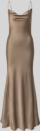 Bardot Bardot Abendkleid mit Wasserfall-Ausschnitt Modell MONROE in Taupe, Größe 34