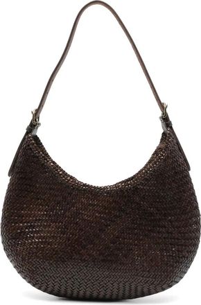 Dragon Diffusion Luna Mezza Schoudertas - Dames - Schoudertassen - Bruin - ONE Size - Leer - Tassen