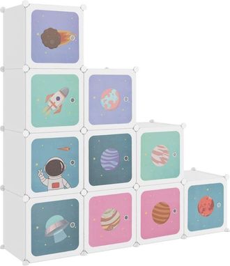 vidaXL Vidaxl - Estanter&iacute;a Infantil De Cubos Con 10 Compartimentos Blanco Pp