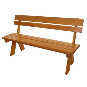 Hhg Nunca Usado] Banco De Jard&iacute;n Hhg 483, Banco De Madera Banco De Parque, Calidad Gastron&oacute;mica, Madera Maciza 148cm, Color Miel
