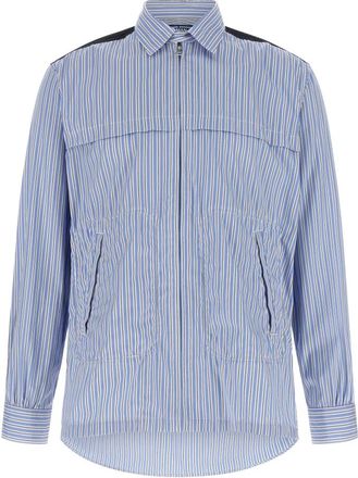 Junya Watanabe Cotton Poplin Shirt - Heren - Casual Overhemden - Blauw - L - Katoen - Overhemden