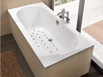 Villeroy & Boch Villeroy&boch - Sistema De Hidromasaje, Oberon, Ba&ntilde;era, Ubq170obe2v, Rectangular, Quaryl, 1700 X 750 Mm, Blanco, Airpool Comfort (ac)