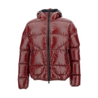 Herno Down Jackets, male, Red, Size: XL Bomber Jacket in Gloss