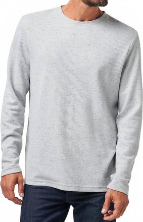 Travis Mathew Cloud Waffle Crew Shirt In Light Grey