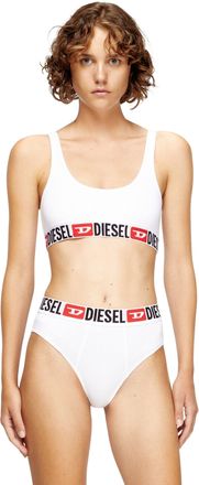 Diesel Cotton bralette with logo - Bras - Woman - White