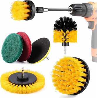 OEM Piezas De Cepillos De Taladro, Kit De Limpieza De Herramientas De Cepillo De Taladro, Cepillo De Taladro Para Limpiar Cer&aacute;mica, M&aacute;rmol, Lechada, Ba&ntilde;o,