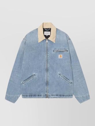 Carhartt Work in Progress short jacket contrast collar side pockets