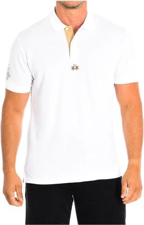 La Martina Polo Shirt met Korte Mouwen - Heren - Polos - Wit - S - Katoen - Tops