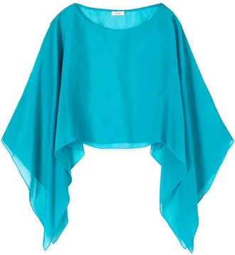 Oltre Dames, Blouses & Shirts, Blauw, Maat: S/M Zijde