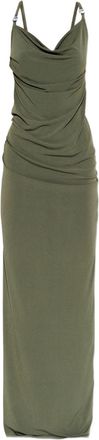 Coperni Draped Maxi Dress With Ring Detail