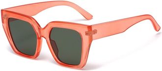 Generic Men Square Vacation Sunglasses Outdoor Sports Women Commuter Sun Glasses(Brown)