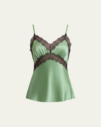 Diane Von F&uuml;rstenberg Camille Lace-Trim Empire Cami