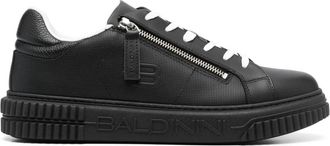 Baldinini Casual Zwarte Leren Sneakers - Heren - Sneakers - Zwart - 41 EU - Leer - Schoenen