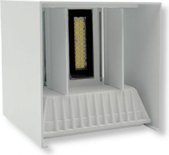Trade Shop Trade Shop - Lampada Applique Led Muro 22w Doppia Emissione Cct 3in1 Luce Selezionabile Esterno E66-3c - Blanco