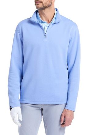 Robert Graham Troland Quarter Zip Pullover in Cornflower Blue at Nordstrom, Size Xxx-Large