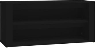 vidaXL Vidaxl - Mueble Zapatero De Madera Contrachapada Negro 100x35x45 Cm