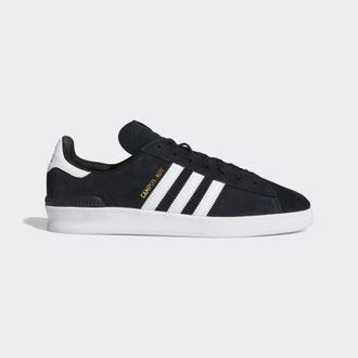 adidas Originals ADIDAS Originals Unisex Campus ADV Shoes - Black/White Leather - Size UK 12.5