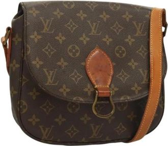 Louis Vuitton Tweedehands Canvas Louis Vuitton tassen - Dames - Vintage Schoudertas - Bruin - ONE Size - Leer - Vintage