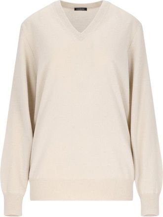 Canessa V-Neck Sweater In Cream Cashmere