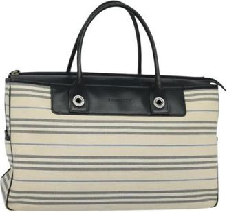 Burberry Tweedehands Canvas handtassen - Dames - Vintage Handtas - Beige - ONE Size - Leer - Vintage