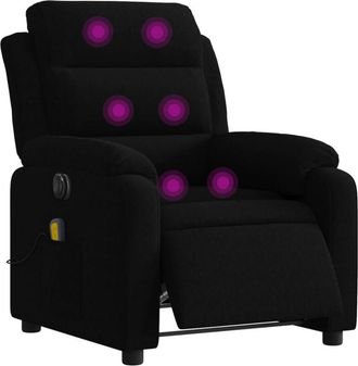vidaXL Vidaxl - Sillón reclinable de masaje eléctrico terciopelo negro