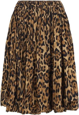 Alaia Taffeta A-line Rok - Dames - Midirokken - Bruin - XS - Rokken