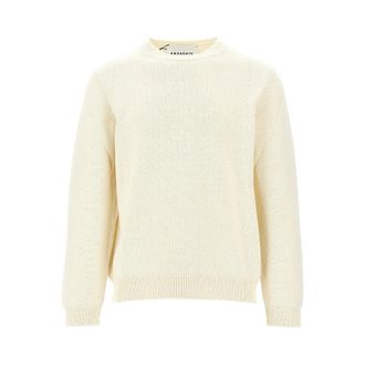 Amaranto Cotton sweater with distressed finishes Man S