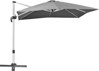 OUTSUNNY 3 x 3(m) Cantilever Roma Parasol Garden Umbrella with Cross Base Grey | TJ Hughes