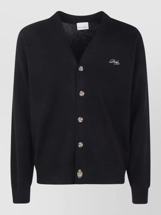 Dr&ocirc;le de Monsieur v neck cardigan ribbed cuffs hem