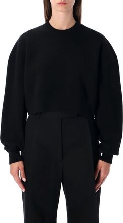 Tom Ford Womens Black Wool And Cashmere Cropped Sweater - Size Small