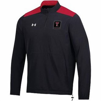 Under Armour Mens Texas Tech Red Raiders Motivate Half-Zip Top In Black/red