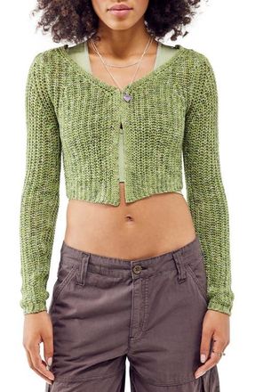 BDG Nep Cardigan in Green at Nordstrom, Size Small
