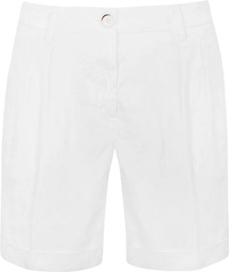 Re-hash Witte Bermuda Shorts - Dames - Korte Broeken - Wit - W32 - Katoen - Korte Broeken